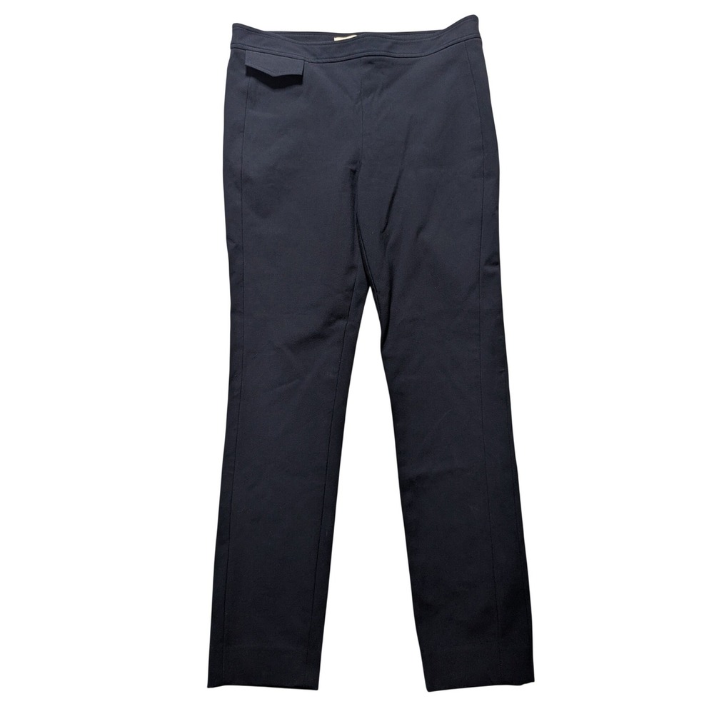 Tory Burch Navy Blue Side Zip Straight Leg Trousers Women Size 10 EUC